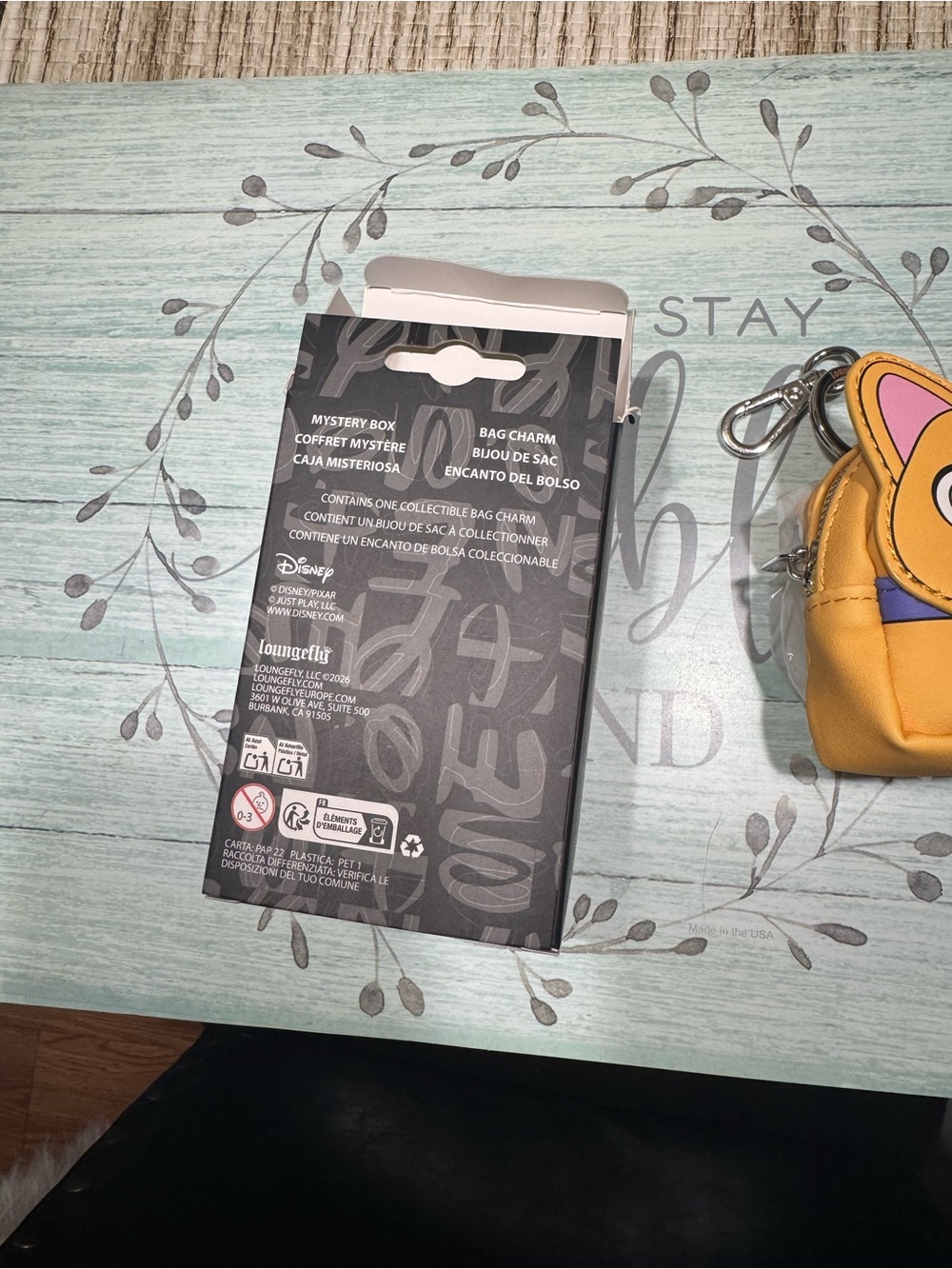 Loungefly Pixar Yellow Cat Mini Backpack Bag Charm - Picture 2 of 6